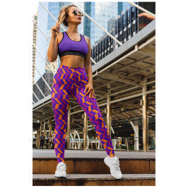 Schattigee Paarse Roze Yoga Leggings