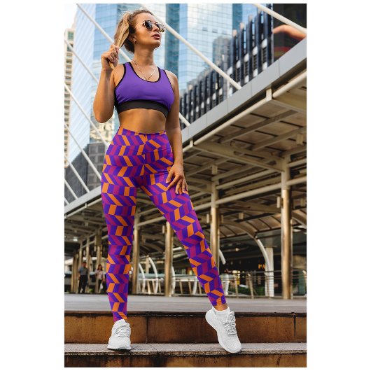 Schattigee Paarse Roze Yoga Leggings