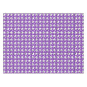 Schattigee Paarse Schedel & Botten Halloween Patro Tafelkleed (Voorkant (Horizontaal))