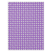 Schattigee Paarse Schedel & Botten Halloween Patro Tafelkleed (Voorkant)