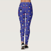 Schattigee Paarse schedels en bogen Coquette Leggings (Achterkant)