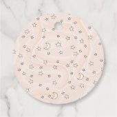 Schattigee Paarse Spooky Schattigee oktober Baby s Bedankjes Labels (Achterkant)