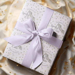 Schattigee Paarse Spooky Schattigee oktober Baby s Cadeaupapier