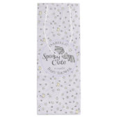 Schattigee Paarse Spooky Schattigee oktober Baby s Wijn Cadeautas (Achterkant)