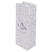 Schattigee Paarse Spooky Schattigee oktober Baby s Wijn Cadeautas (Voorkant Gekanteld)