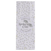 Schattigee Paarse Spooky Schattigee oktober Baby s Wijn Cadeautas (Voorkant)