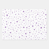 Schattigee Paarse stip meisje afro-puff Inpakpapier Vel (Voorkant 2)