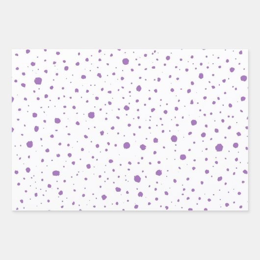 Schattigee Paarse stip meisje afro-puff Inpakpapier Vel (Voorkant 2)