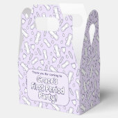 Schattigee Paarse Tampon Pattern Eerste Periode Pa Bedankdoosjes (Geopend)