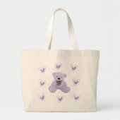 Schattigee Paarse teddybeer Canvas tas (Voorkant)