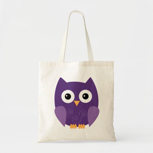 Schattigee Paarse Uil Kinder Trick or treat Tote Bag (Voorkant)