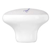 Schattigee Paarse Vogel Keramische Knop (Zijkant)