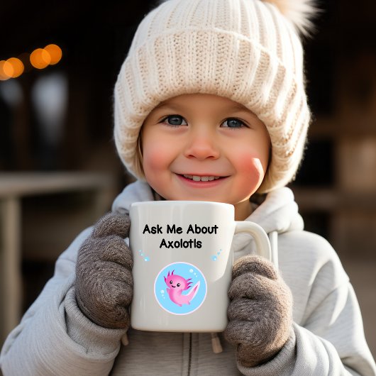Schattigee Paarse Vraag me over Axolotls Salamande Koffiemok