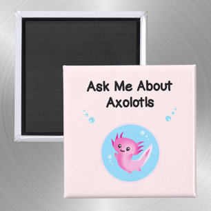 Schattigee Paarse Vraag me over Axolotls Salamande Magneet