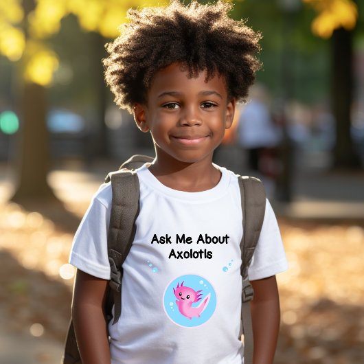 Schattigee Paarse Vraag me over Axolotls Salamande T-shirt