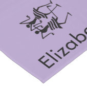 Schattigee Paarse, zwarte Silhouette Celebration Korte Tafelloper (Hoek)