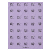 Schattigee Paarse, zwarte Silhouette Celebration Tafelkleed (Voorkant)