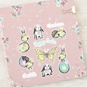 Schattigee paaschick, konijntje, vlinder & aangepa sticker