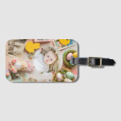 Schattigee Paascollage scrapbook foto Bagagelabel (Voorkant (horizontaal))