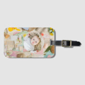 Schattigee Paascollage scrapbook foto Bagagelabel (Voorkant (horizontaal))