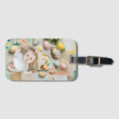 Schattigee Paascollage scrapbook foto Bagagelabel (Voorkant (horizontaal))