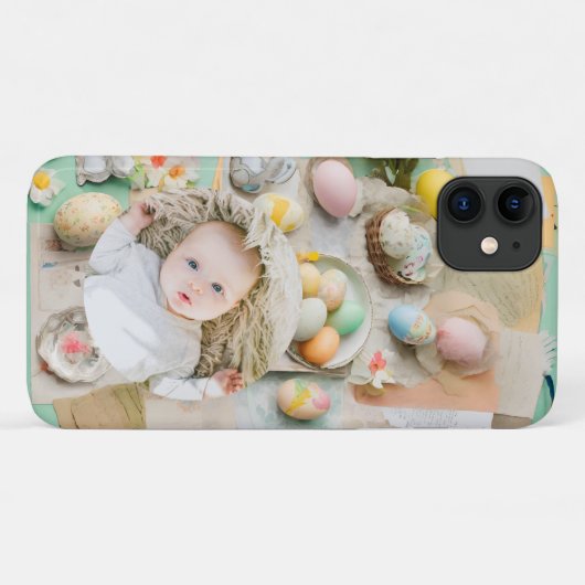 Schattigee Paascollage scrapbook foto Case-Mate iPhone Case (Achterkant (horizontaal))