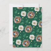 Schattigee paasdag picknick konijntje & rustiek te kaart (Achterkant)