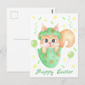Schattigee Paaseekhoorn voor een positief humeur Briefkaart (Voorkant / Achterkant)