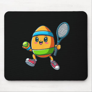 Schattigee Paasei tennisspeler Design Cartoon Muismat