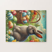 Schattigee paaseieren en konijnenpuzzel legpuzzel (Horizontaal)
