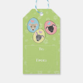 Schattigee paaseieren Italiaans Greyhound Funny Do Cadeaulabel (Achterkant)