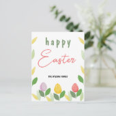 Schattigee paaseieren Waterverf Feestdagenkaart (Staand voorkant)