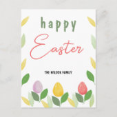 Schattigee paaseieren Waterverf Feestdagenkaart (Voorkant)