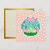 Schattigee paaseierjacht en kleurrijke vlinders (Voorkant / Achterkant)