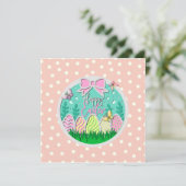 Schattigee paaseierjacht en kleurrijke vlinders (Staand voorkant)