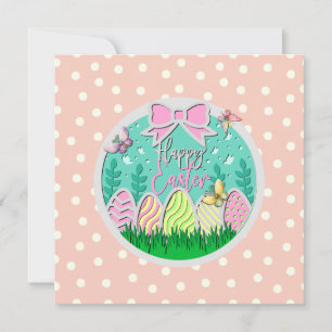 Schattigee paaseierjacht en kleurrijke vlinders