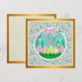 Schattigee paaseierjacht en kleurrijke vlinders kaart (Voorkant / Achterkant)
