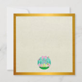 Schattigee paaseierjacht en kleurrijke vlinders kaart (Achterkant)