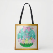 Schattigee paaseierjacht en kleurrijke vlinders tote bag (Voorkant)