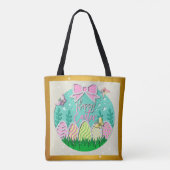 Schattigee paaseierjacht en kleurrijke vlinders tote bag (Achterkant)