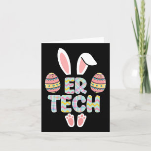 Schattigee Paaser Tech Bunny Ears Happy Easter Egg Kaart