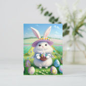 Schattigee paashaas 01 briefkaart (Staand voorkant)