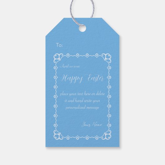 Schattigee paashaas 01 cadeaulabel (Achterkant)