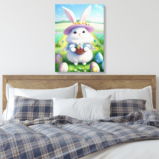 Schattigee paashaas 01 canvas afdruk (Insitu (Slaapkamer))