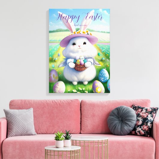 Schattigee paashaas 01 canvas afdruk (Insitu (Woonkamer))