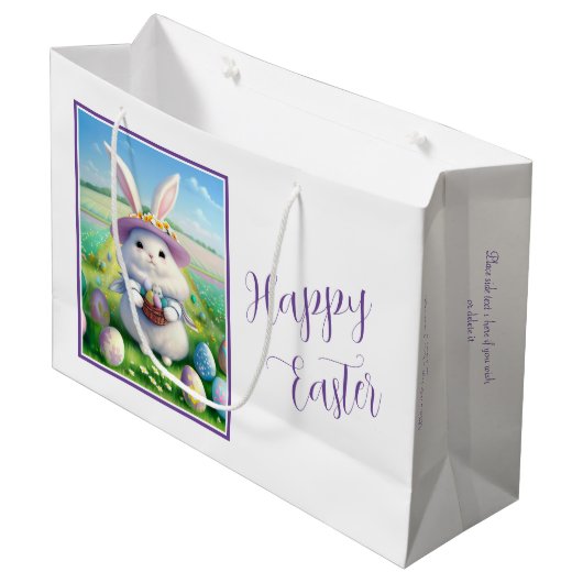 Schattigee paashaas 01 groot cadeauzakje (Voorkant Gekanteld)