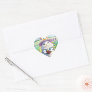 Schattigee paashaas 01 hart sticker