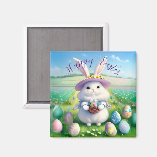 Schattigee paashaas 01 magneet (Voorkant / Achterkant)