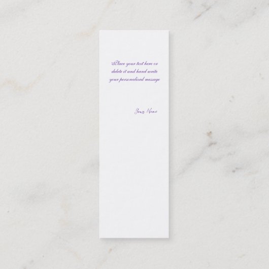 Schattigee paashaas 01 mini visitekaartje (Achterkant)