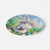 Schattigee paashaas 01 papieren bordje (Gekanteld)